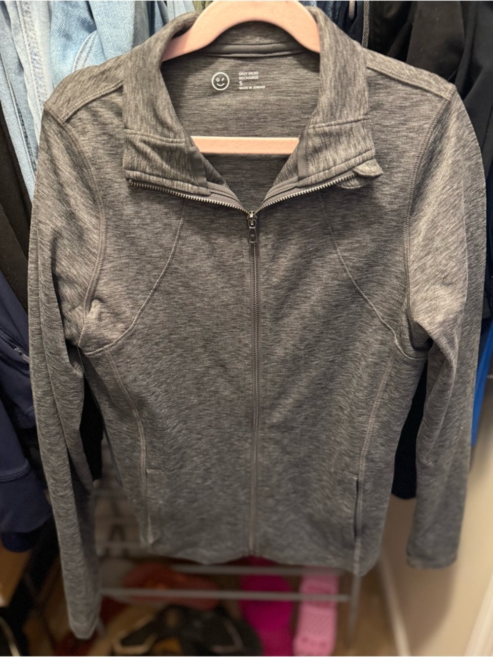 Gray Zip-Up Athletic Jacket